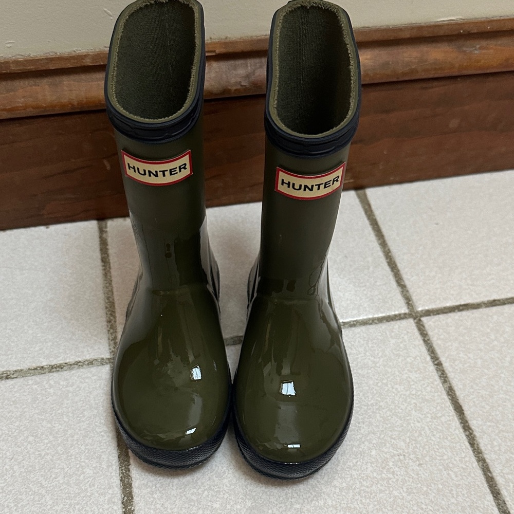 Hunter Kids Olive Rain Boots
